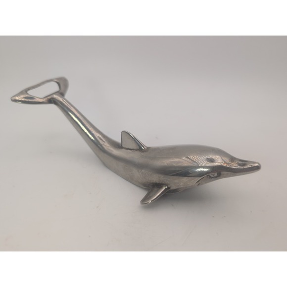 zeller Other - Vintage Metal dolphin bottle opener Silver Plated Zinc By Zeller Cottagecore